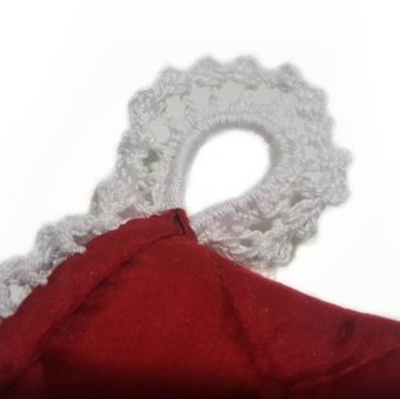 Red Oven Pot Holder Mitt Glove-Hanging Glove Fancy - Picture 4 of 6